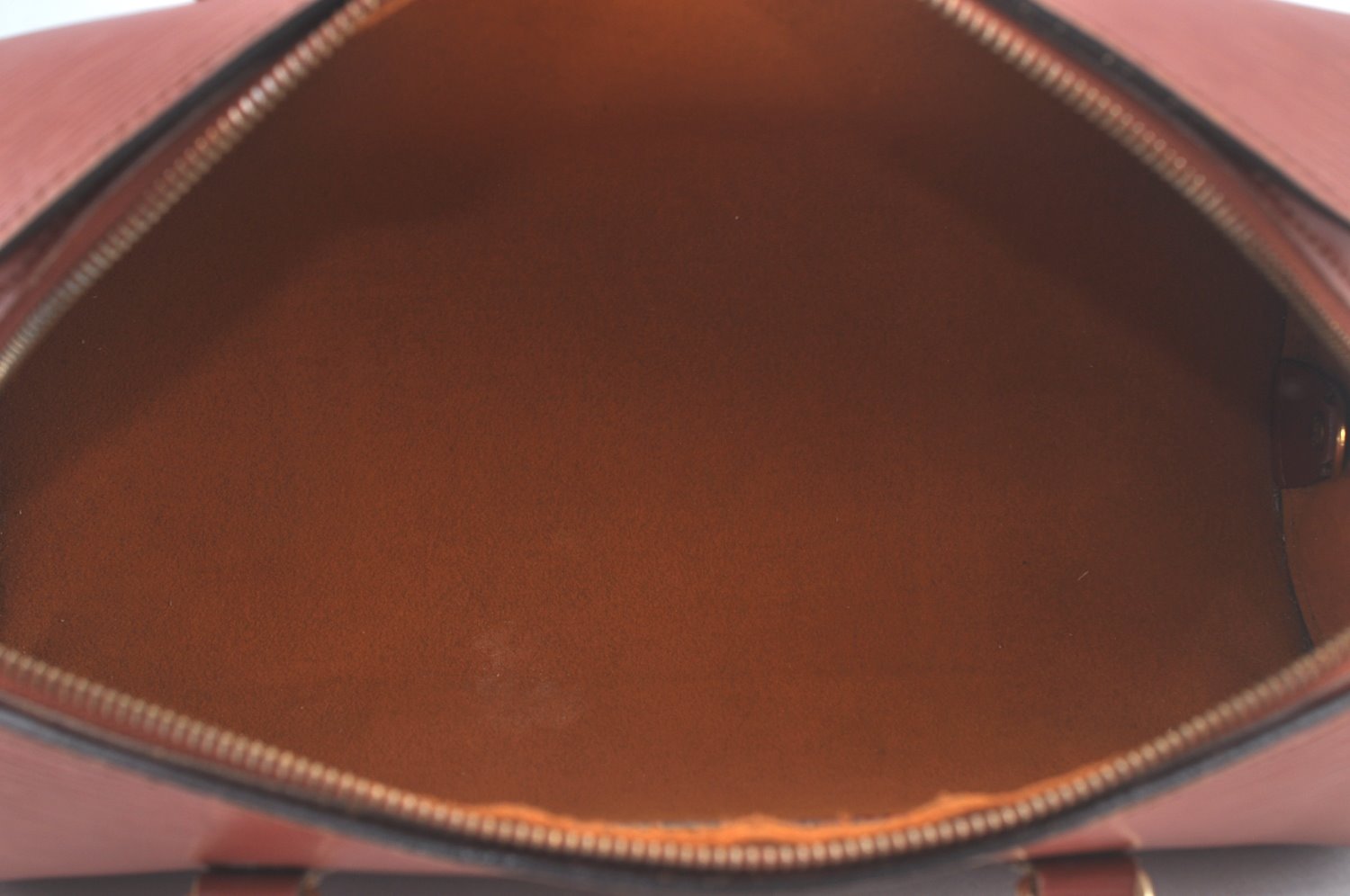 Authentic Louis Vuitton Epi Soufflot Black Hand Bag Brown M52223 LV L0480