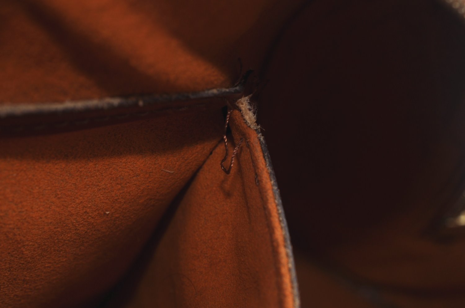 Authentic Louis Vuitton Epi Soufflot Black Hand Bag Brown M52223 LV L0480