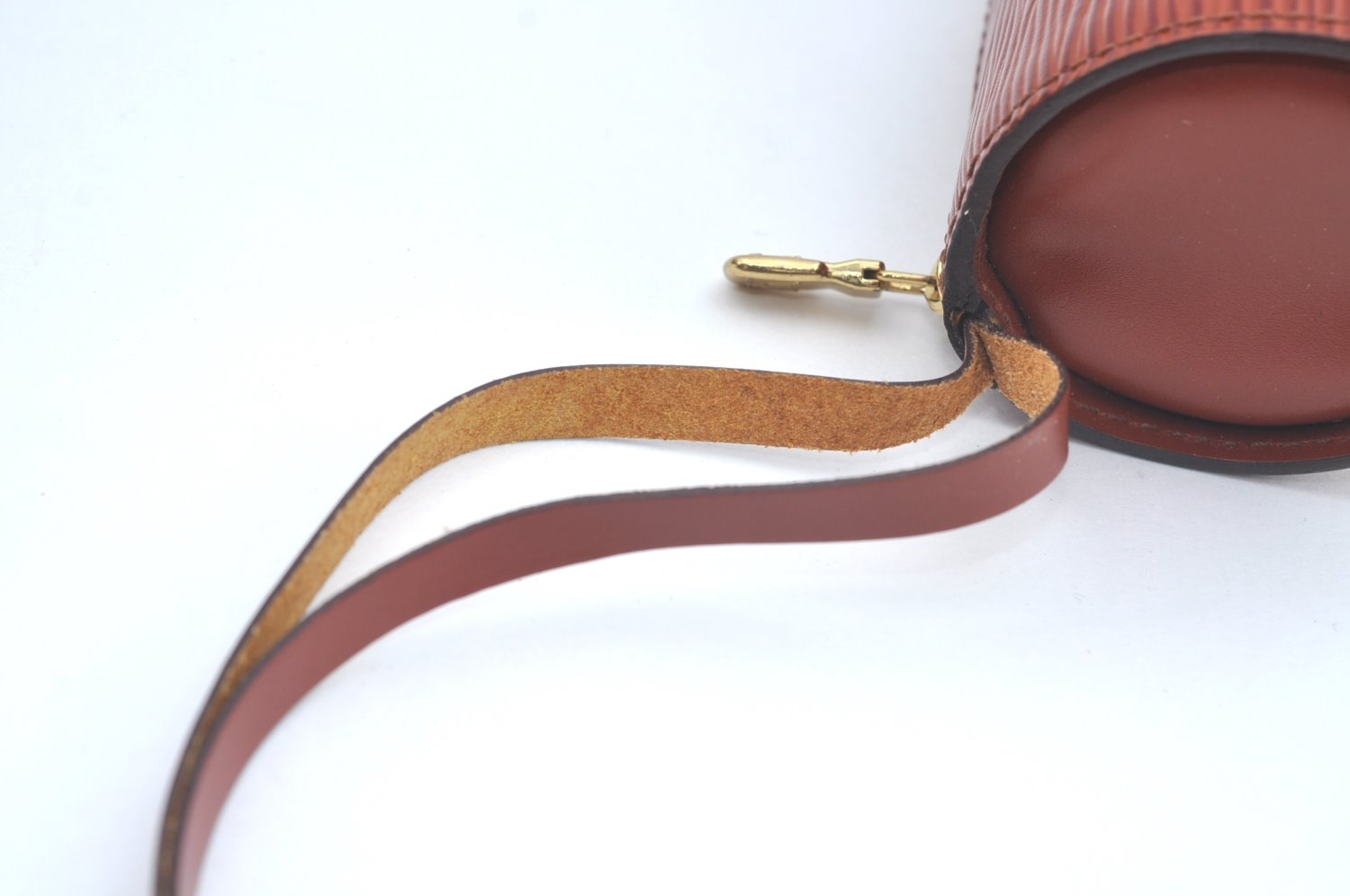 Authentic Louis Vuitton Epi Soufflot Black Hand Bag Brown M52223 LV L0480