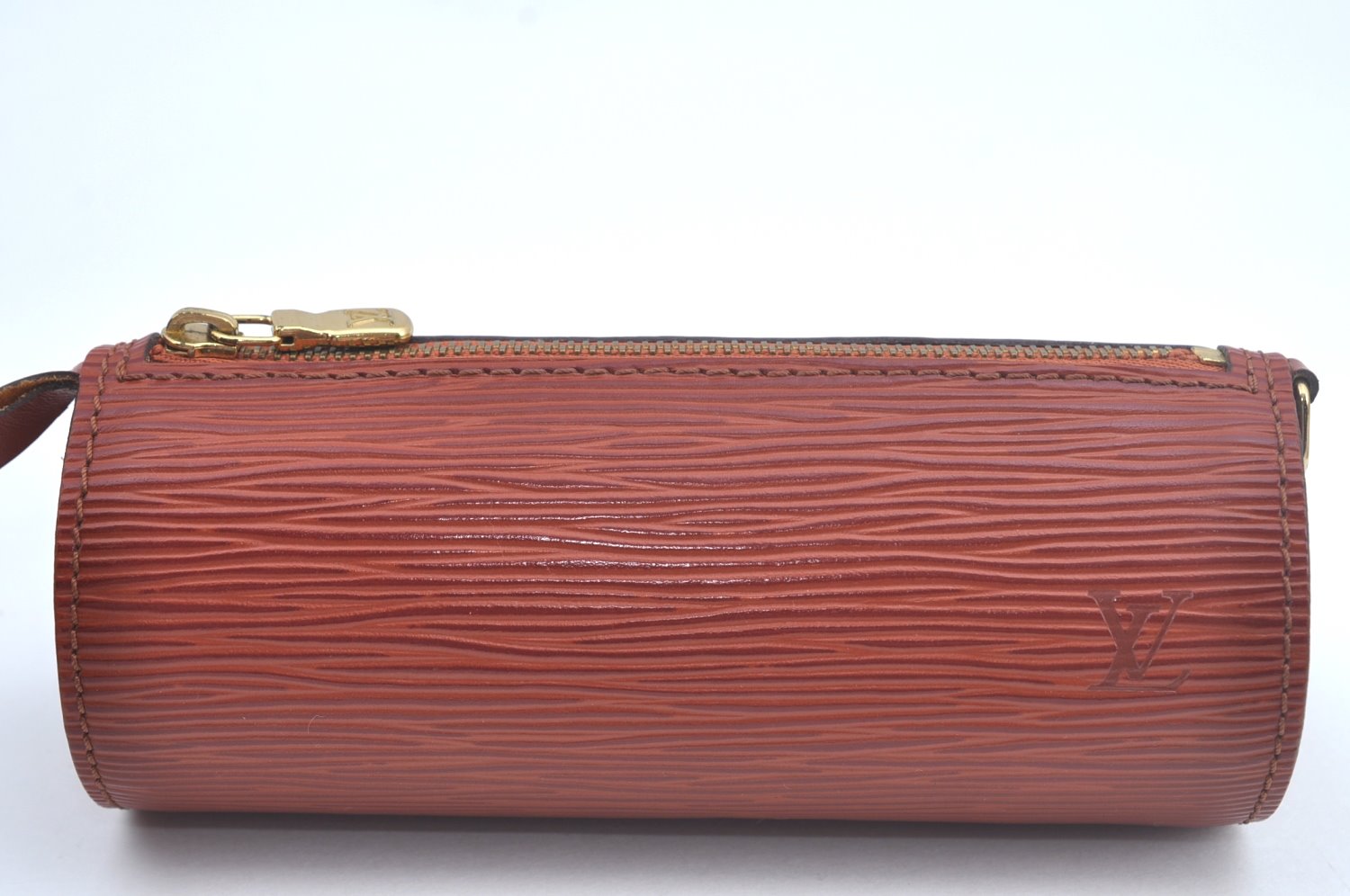 Authentic Louis Vuitton Epi Soufflot Black Hand Bag Brown M52223 LV L0480