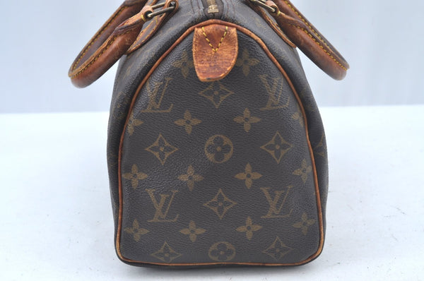 Authentic Louis Vuitton Monogram Speedy 25 Boston Hand Bag M41528 LV Junk L0482