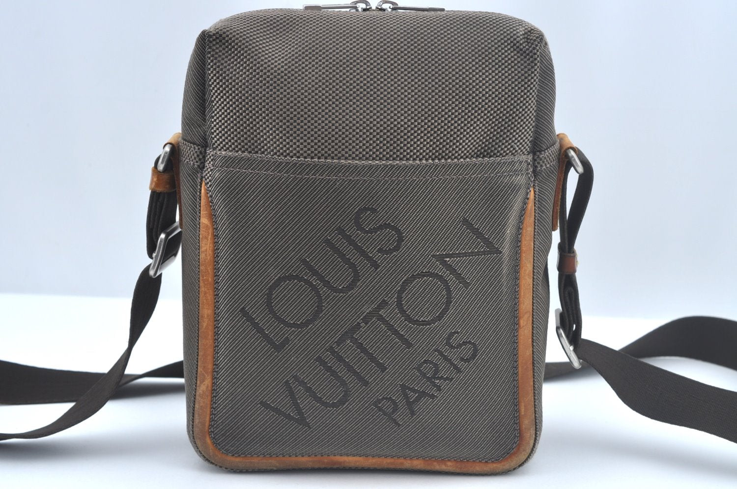 Authentic Louis Vuitton Damier Geant Citadin NM Shoulder Bag M93224 Brown L0483