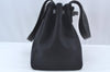 Auth HERMES Her Bag Cabas GM & GM 2Way Shoulder Tote Bag Canvas Black  L0484