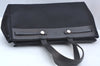 Auth HERMES Her Bag Cabas GM & GM 2Way Shoulder Tote Bag Canvas Black  L0484