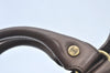 Authentic CELINE C Macadam Blason Pattern Hand Bag Suede Leather Brown L0485