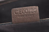 Authentic CELINE C Macadam Blason Pattern Hand Bag Suede Leather Brown L0485