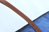 Authentic GUCCI Vintage Shoulder Tote Bag GG Nylon Leather 295252 Blue L0486