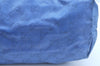 Authentic GUCCI Vintage Shoulder Tote Bag GG Nylon Leather 295252 Blue L0486