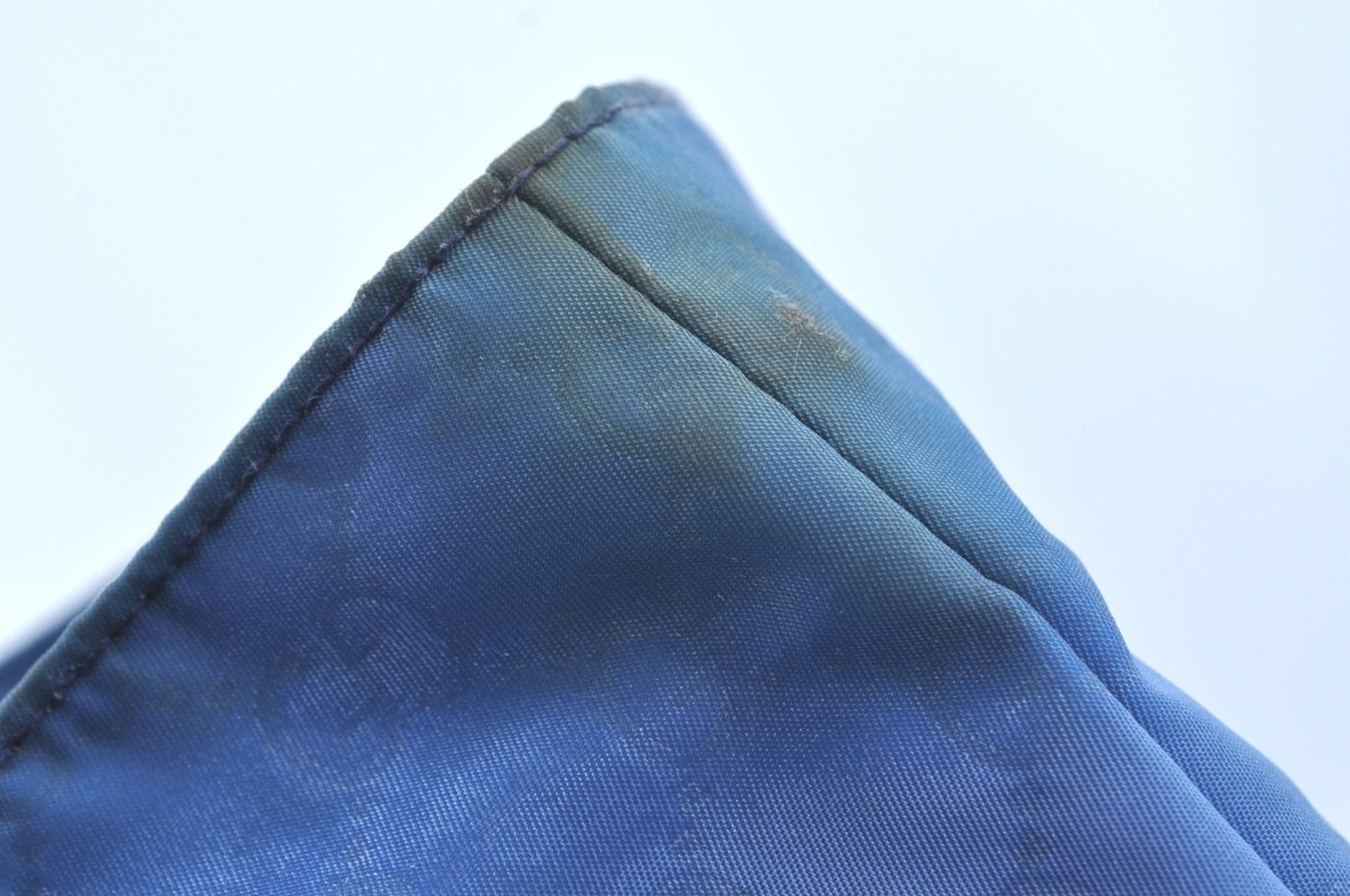 Authentic GUCCI Vintage Shoulder Tote Bag GG Nylon Leather 295252 Blue L0486