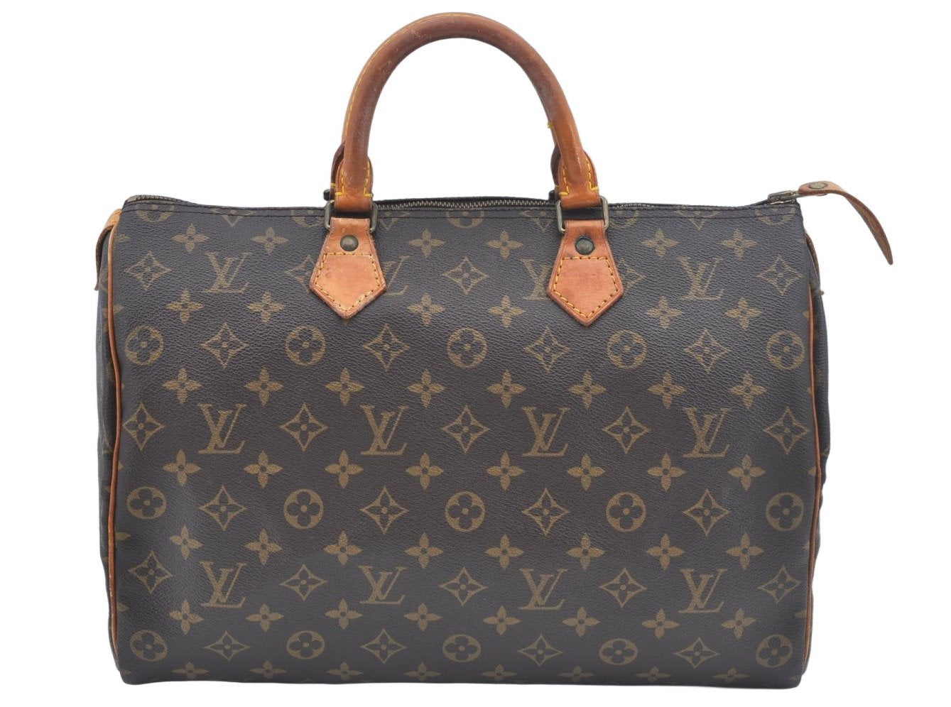 Authentic Louis Vuitton Monogram Speedy 35 Hand Boston Bag M41524 LV L0491