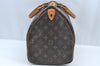 Authentic Louis Vuitton Monogram Speedy 35 Hand Boston Bag M41524 LV L0491