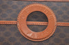 Authentic CELINE Macadam Blason Pattern Clutch Hand Bag PVC Leather Brown L0492