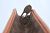 Authentic CELINE Macadam Blason Pattern Clutch Hand Bag PVC Leather Brown L0492