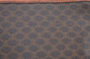Authentic CELINE Macadam Blason Pattern Clutch Hand Bag PVC Leather Brown L0492