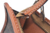 Authentic CELINE Macadam Blason Pattern Clutch Hand Bag PVC Leather Brown L0492