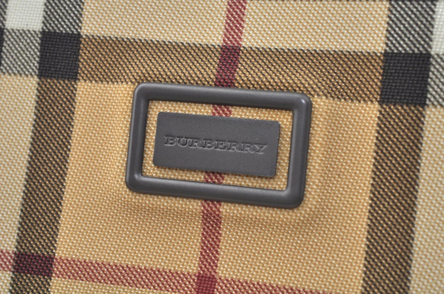 Authentic BURBERRY Nova Check Shoulder Tote Bag PVC Leather Beige Junk L0495