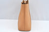 Authentic BURBERRY Vintage Leather Hand Bag Purse Beige L0497