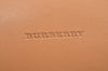 Authentic BURBERRY Vintage Leather Hand Bag Purse Beige L0497