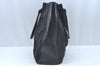 Authentic GUCCI Vintage Hand Tote Bag GG Canvas Leather Black L0498