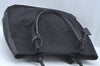 Authentic GUCCI Vintage Hand Tote Bag GG Canvas Leather Black L0498