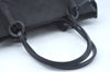 Authentic GUCCI Vintage Hand Tote Bag GG Canvas Leather Black L0498