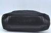 Authentic GUCCI Vintage Hand Tote Bag GG Canvas Leather Black L0498
