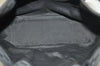 Authentic GUCCI Vintage Hand Tote Bag GG Canvas Leather Black L0498