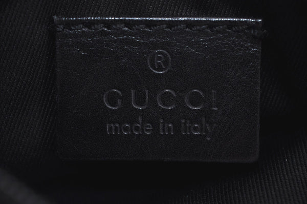 Authentic GUCCI Vintage Hand Tote Bag GG Canvas Leather Black L0498