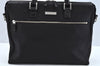 Auth BURBERRY Nylon Leather 2Way Shoulder Briefcase Business Bag Black L0499