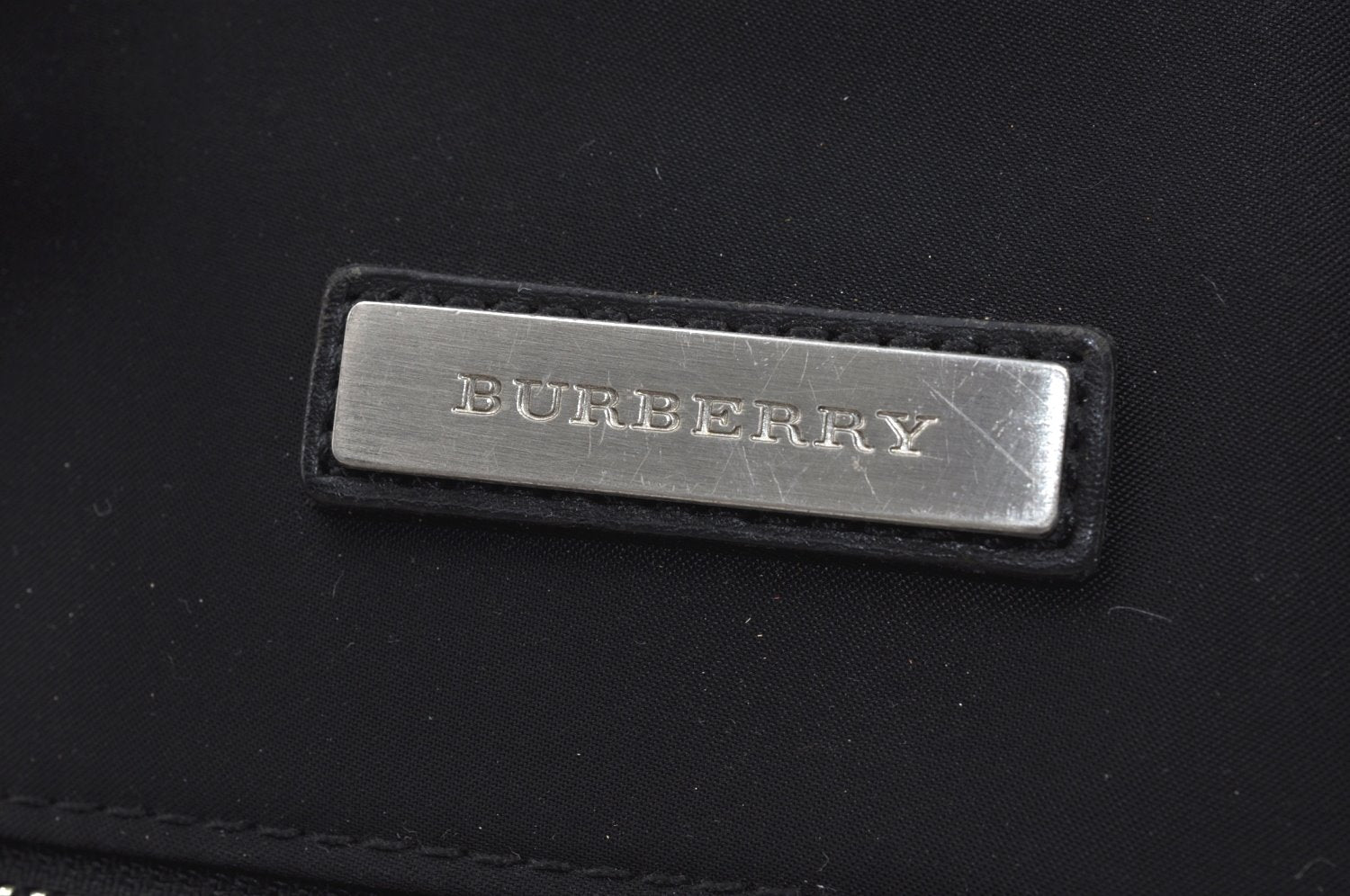 Auth BURBERRY Nylon Leather 2Way Shoulder Briefcase Business Bag Black L0499