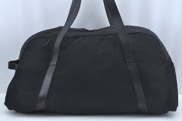 Authentic GUCCI Boston Sholuder Hand Bag Nylon Leather 0120408 Black L0500