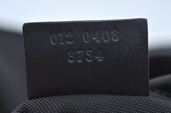 Authentic GUCCI Boston Sholuder Hand Bag Nylon Leather 0120408 Black L0500