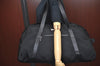Authentic GUCCI Boston Sholuder Hand Bag Nylon Leather 0120408 Black L0500