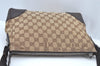 Auth GUCCI Shoulder Cross Body Bag GG Canvas Leather 114273 Brown Junk L0502