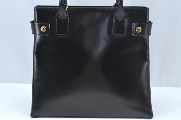 Authentic GUCCI Hand Bag Leather Black Junk L0505