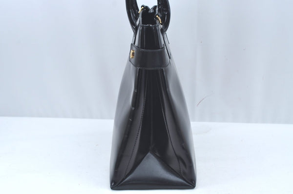 Authentic GUCCI Hand Bag Leather Black Junk L0505