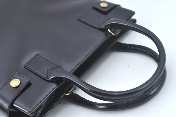 Authentic GUCCI Hand Bag Leather Black Junk L0505