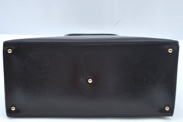 Authentic GUCCI Hand Bag Leather Black Junk L0505
