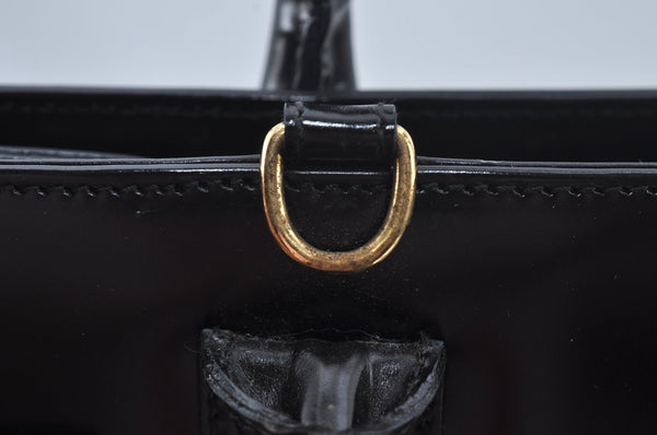 Authentic GUCCI Hand Bag Leather Black Junk L0505