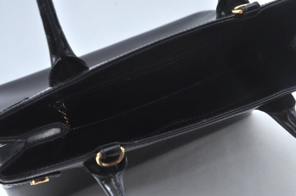 Authentic GUCCI Hand Bag Leather Black Junk L0505