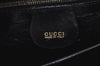 Authentic GUCCI Hand Bag Leather Black Junk L0505