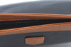 Authentic CELINE Clutch Hand Bag Purse Leather Black Brown L0506