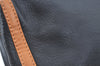 Authentic CELINE Clutch Hand Bag Purse Leather Black Brown L0506