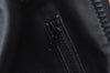 Authentic CELINE Clutch Hand Bag Purse Leather Black Brown L0506