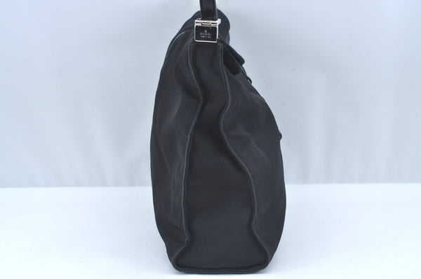 Authentic GUCCI Jackie Shoulder Hand Bag Nylon Leather 0013355 Black L0507