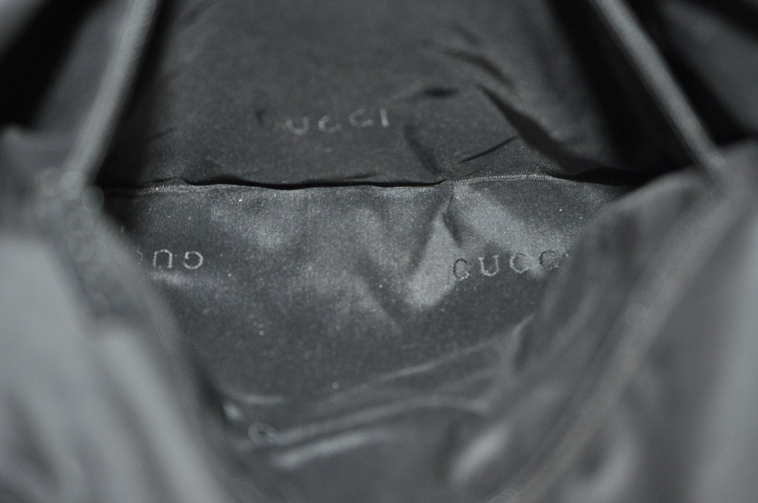 Authentic GUCCI Jackie Shoulder Hand Bag Nylon Leather 0013355 Black L0507