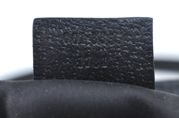Authentic GUCCI Jackie Shoulder Hand Bag Nylon Leather 0013355 Black L0507