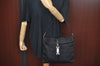 Authentic GUCCI Jackie Shoulder Hand Bag Nylon Leather 0013355 Black L0507