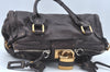 Authentic Chloe Paddington Leather Shoulder Hand Bag Black L0508