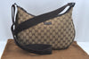 Authentic GUCCI Shoulder Cross Body Bag Purse GG Canvas Leather Brown L0510